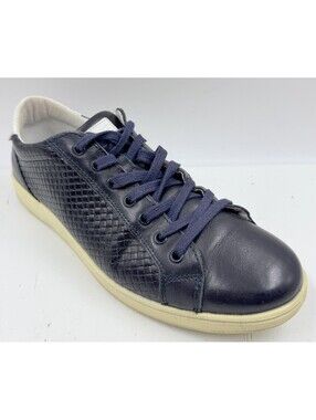 Igi & Co Men's Sneakers Sz 9 Black Woven Leather Casual Lace Up Shoes